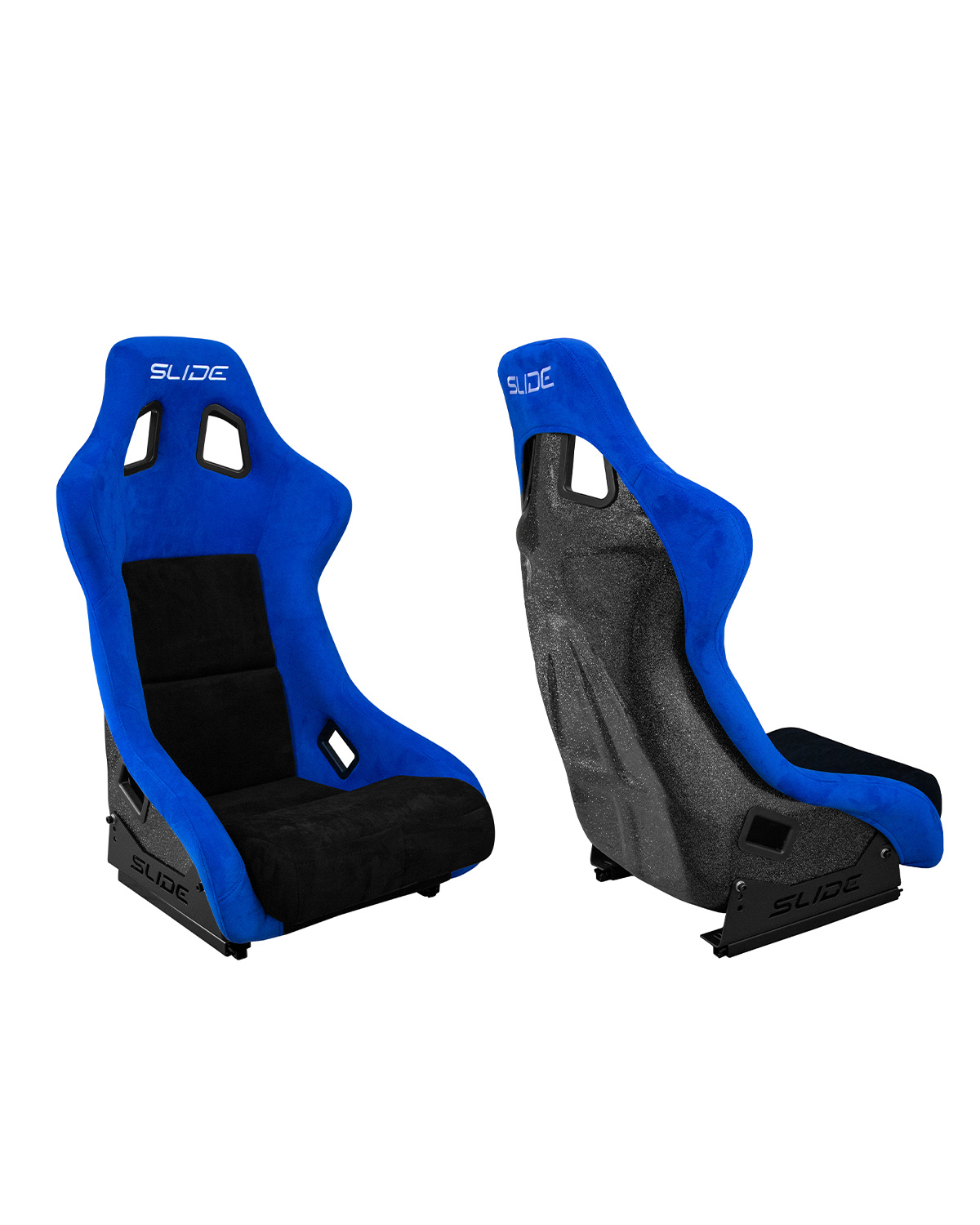 SLIDE - SPORTA KRĒSLS KS2 Premium Black & Blue Suede Black Glitter