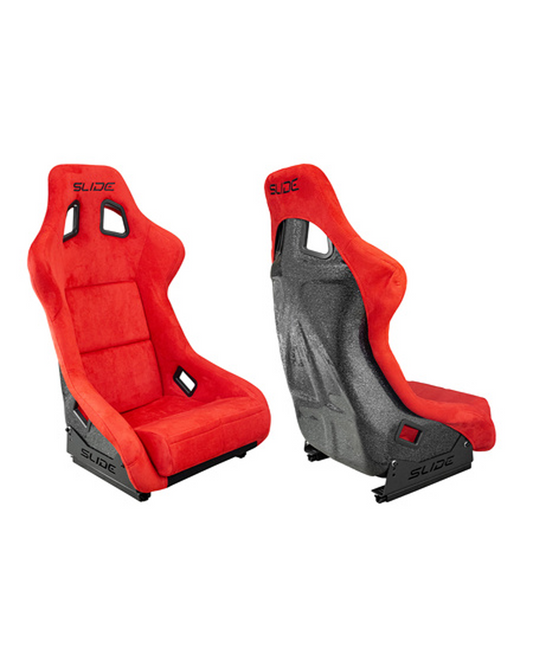 SLIDE - SPORTA KRĒSLS KS2 Premium Red Suede Black Glitter