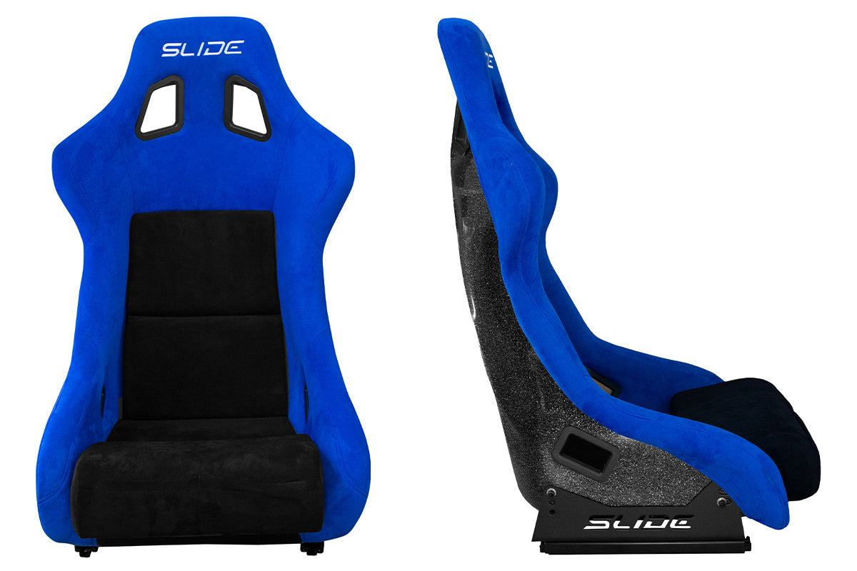 SLIDE - SPORTA KRĒSLS KS2 Premium Black & Blue Suede Black Glitter