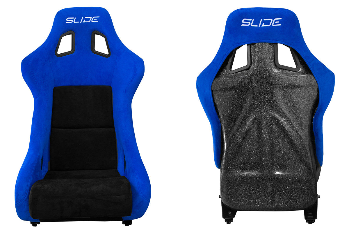 SLIDE - SPORTA KRĒSLS KS2 Premium Black & Blue Suede Black Glitter