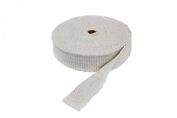 TurboWorks - Izpūtēja termoizolācija White Ceramic 50mm x 2mm x 10m Līdz 1200grādiem