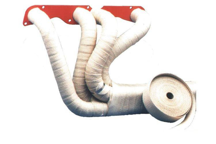 TurboWorks - Izpūtēja termoizolācija White Ceramic 50mm x 2mm x 10m Līdz 1200grādiem