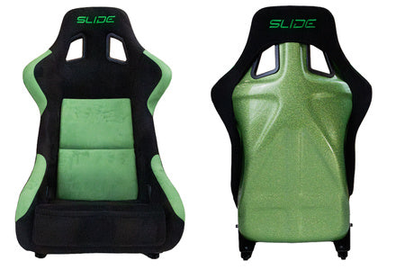 SLIDE - SPORTA KRĒSLS KS2 Premium Green & Black Welur Green Glitter