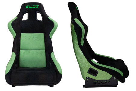 SLIDE - SPORTA KRĒSLS KS2 Premium Green & Black Welur Green Glitter