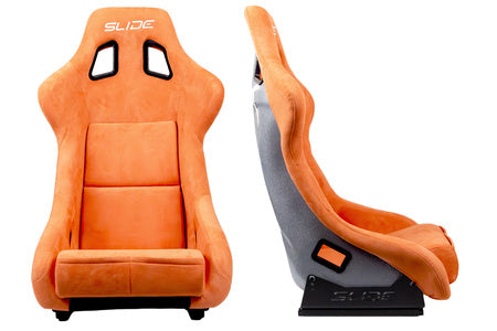 SLIDE - SPORTA KRĒSLS KS2 Premium Light Orange Welur Medium Grey Glitter
